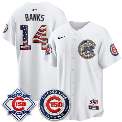 Chicago Cubs 2026 Independence Day USA Vapor Limited Jersey - Stitched