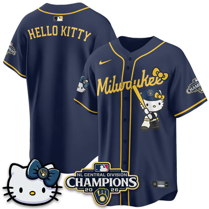 MIL NL Central Champs x Meow KT Vapor Pink Jersey - Stitched