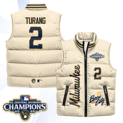 Milwaukee Brewers "Brew City" Puffer Vest V2 - Printed