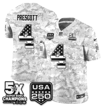 DAL 2026 Salute to Service Edition Vapor Jersey V2- Stitched