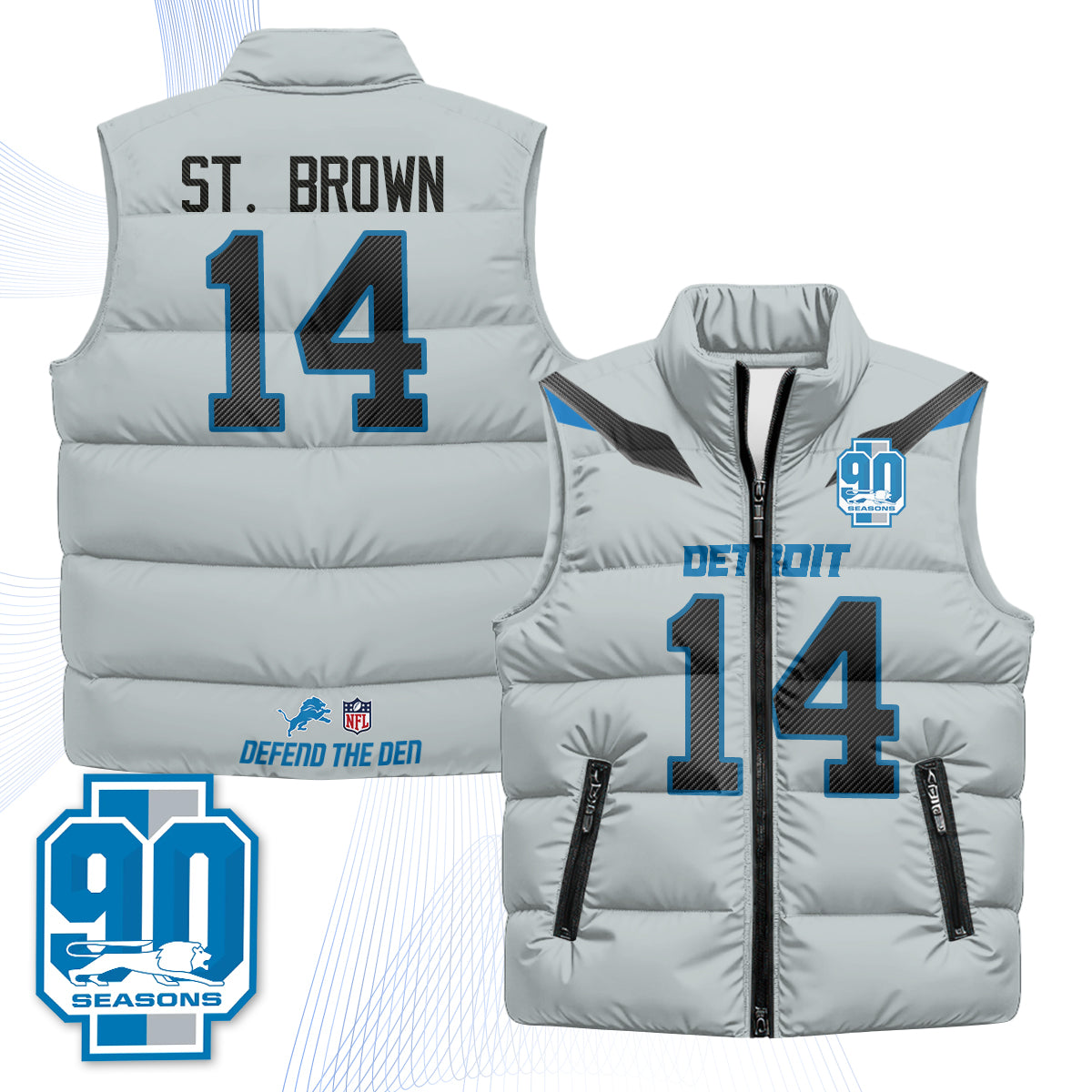 DET 2026 Rivalries Puffer Vest - Printed