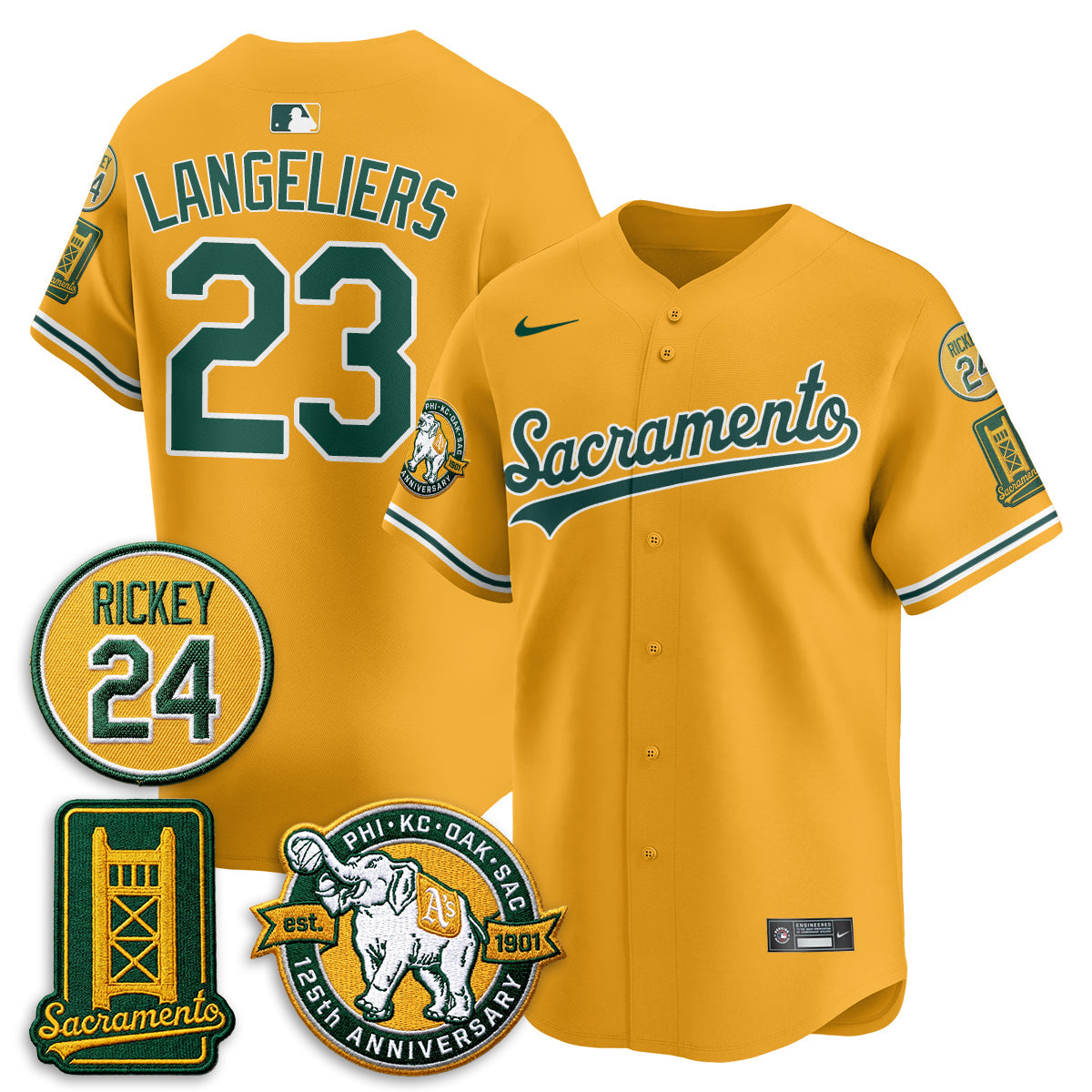 OAK 2026 Alternate Sacramento - Celebrating 125 Years -  Limited Vapor Jersey - All Stitched