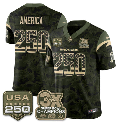 Denver Broncos 2026 Salute to Service Edition Vapor Jersey - Stitched