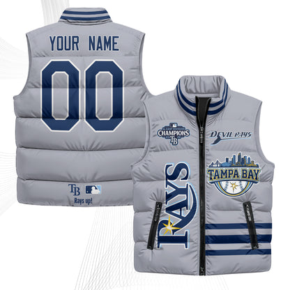 Tampa Bay Rays "Devil Rays" Custom Puffer Vest - Printed