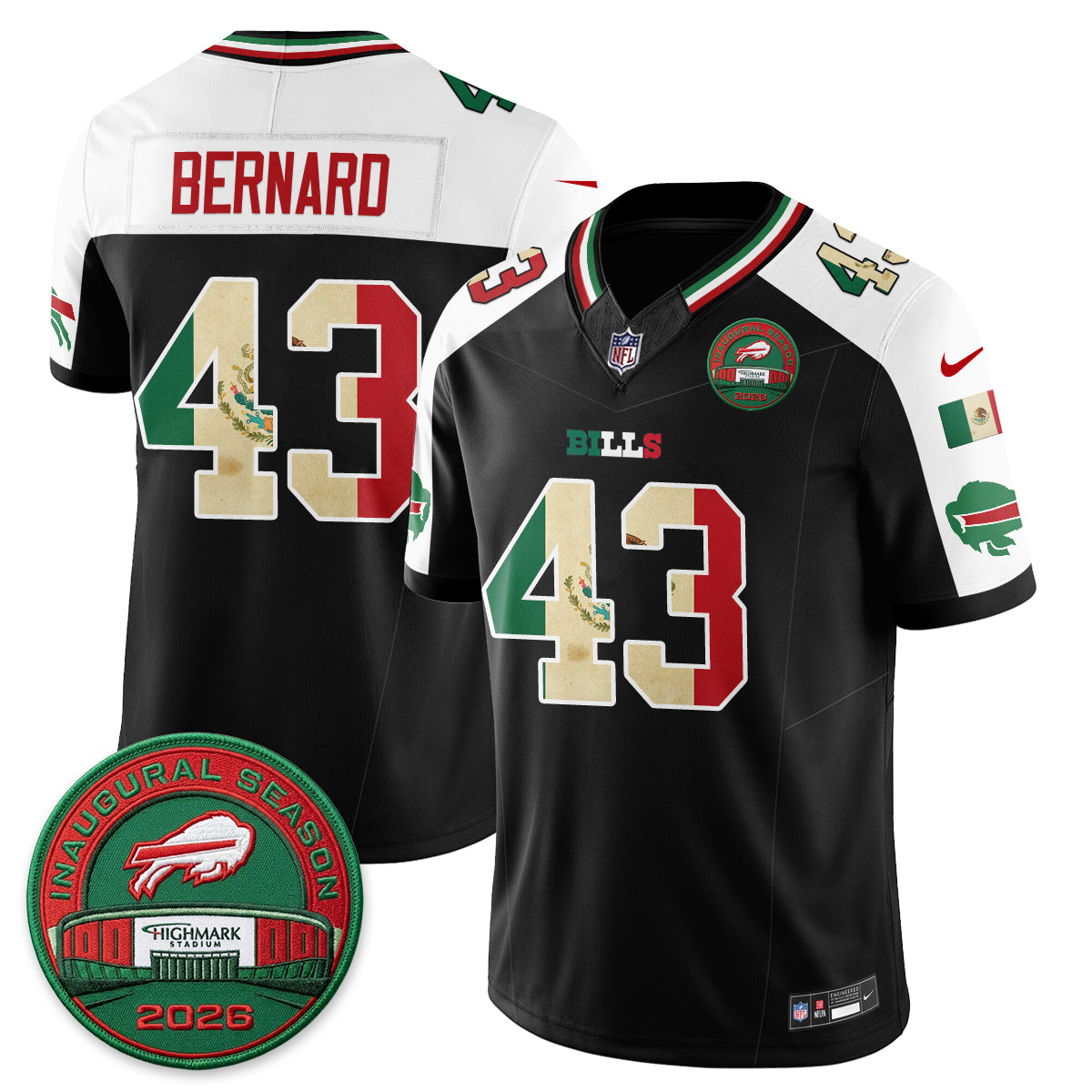 Buffalo Bills Mexico Edition Vapor Jersey - Stitched