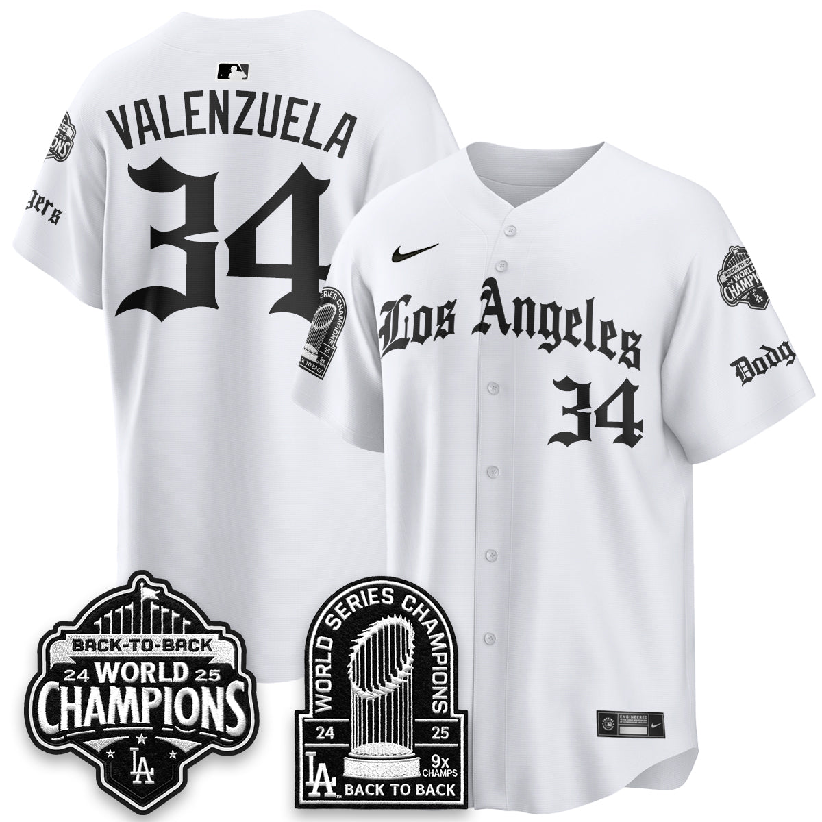 LAD WS Champions Back 2 Back Patch Vapor Premier Limited Gothic Gold Edition Jersey - All Stitched