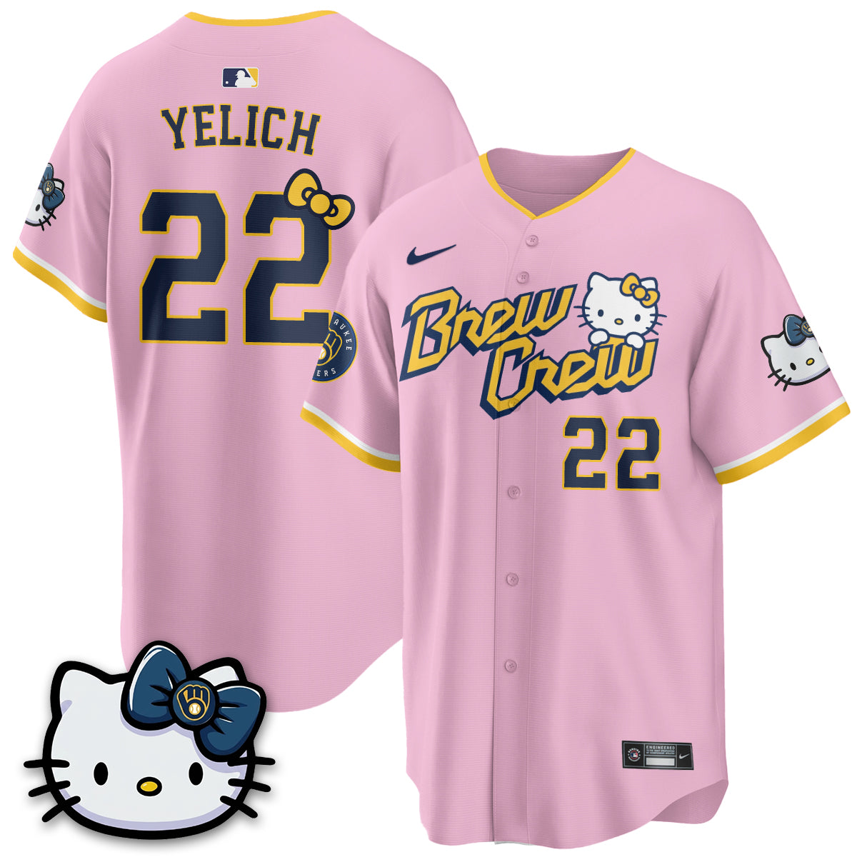 Milwaukee Brewers x Meow KT Vapor Jersey - Stitched N1