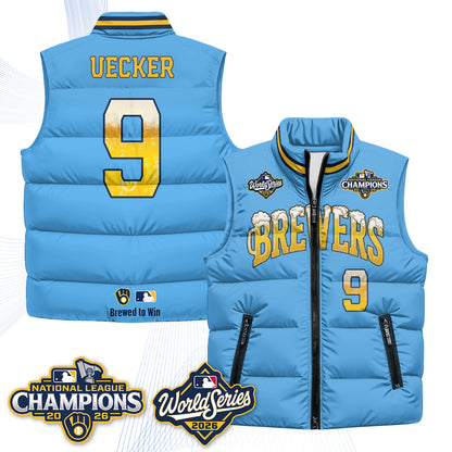 MIL "Pitcher & Pint" 2026 NL Champions Puffer Vest - Printed