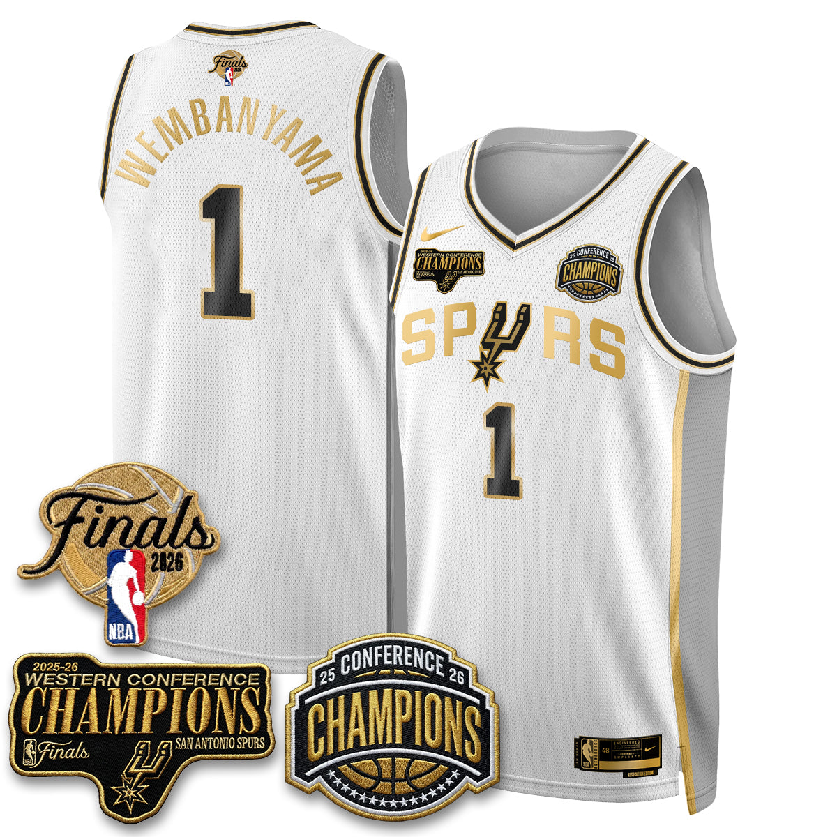 SAS 2026 NBA Western Conference Champions Vapor Special Edition Jersey - Stitched (1)