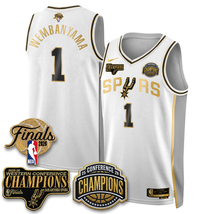 SAS 2026 NBA Western Conference Champions Vapor Special Edition Jersey - Stitched (1)