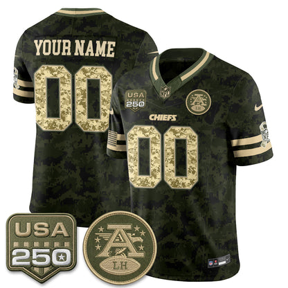 KC 2026 Salute to Service Vapor Custom Jersey - Stitched