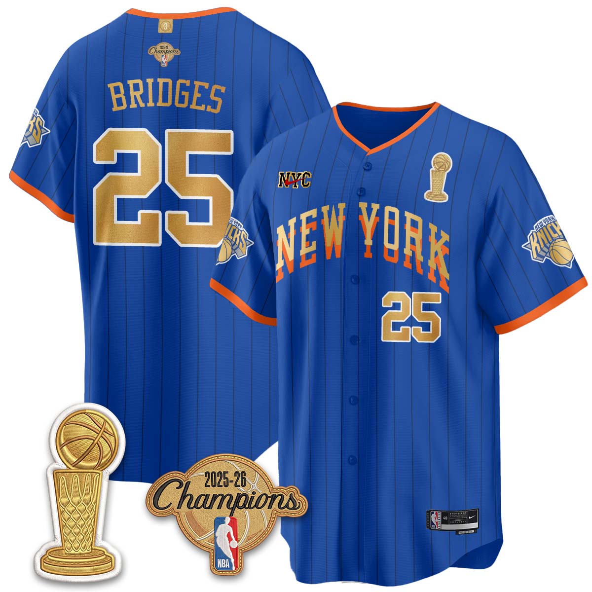 NYK Champions Night Baseball City 25/26 Jersey - Stitched