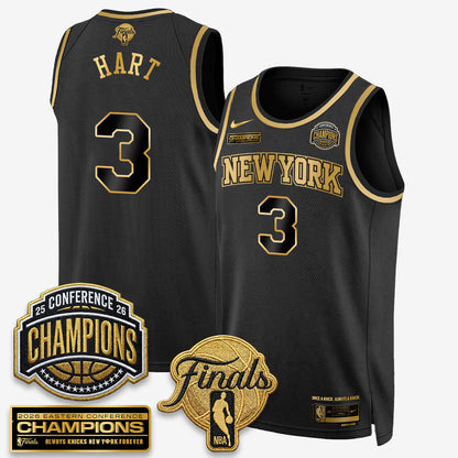 NYK 2026 NBA Eastern Conference Champions Black Gold Edition Jersey - Stitched