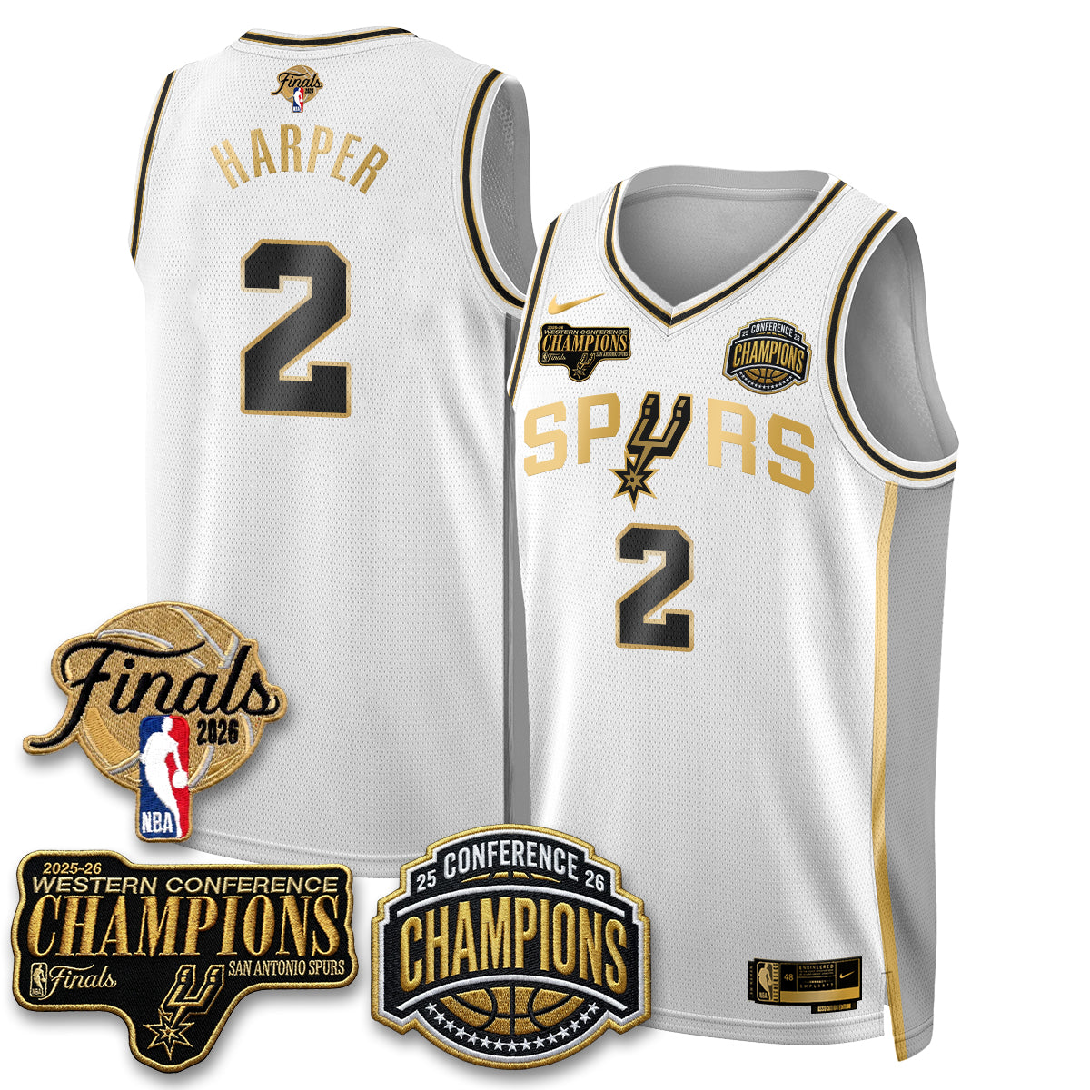 SAS 2026 NBA Western Conference Champions Vapor Special Edition Jersey - Stitched (1)