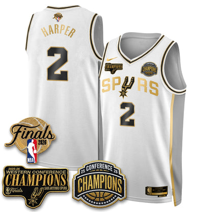 SAS 2026 NBA Western Conference Champions Vapor Special Edition Jersey - Stitched (1)