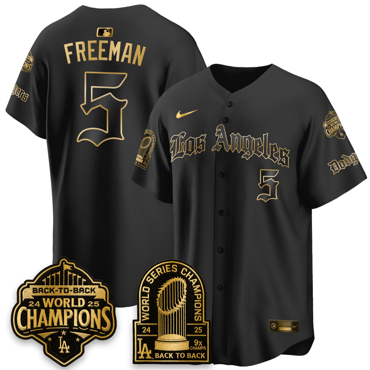 LAD WS Champions Back 2 Back Patch Vapor Premier Limited Gothic Gold Edition Jersey - All Stitched