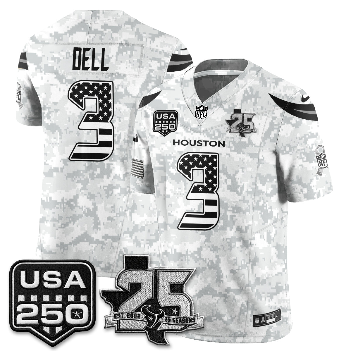 HOU 2026 Salute to Service Edition Vapor Jersey - Stitched