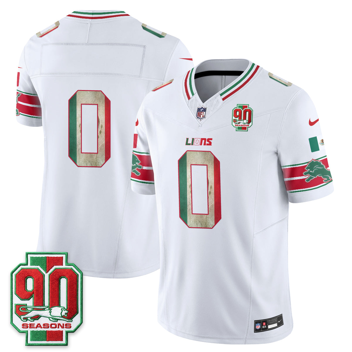 DET Mexico Edition Vapor Jersey - Stitched