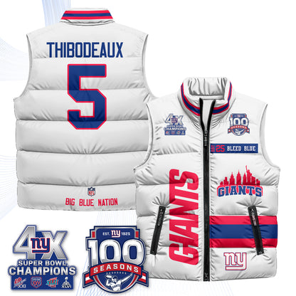 NYG 4X Champs S.Bowl Puffer Vest - Printed