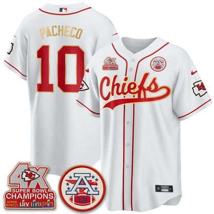 KC 4X Champs Gold Trim Edition Vapor Baseball Jersey - Stitched