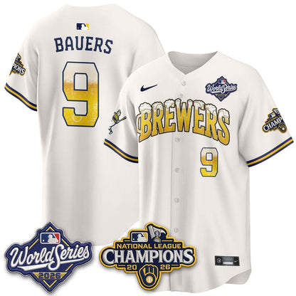 Milwaukee Brewers "Pitcher & Pint" 2026 NL Champions Vapor Jersey - Stitched