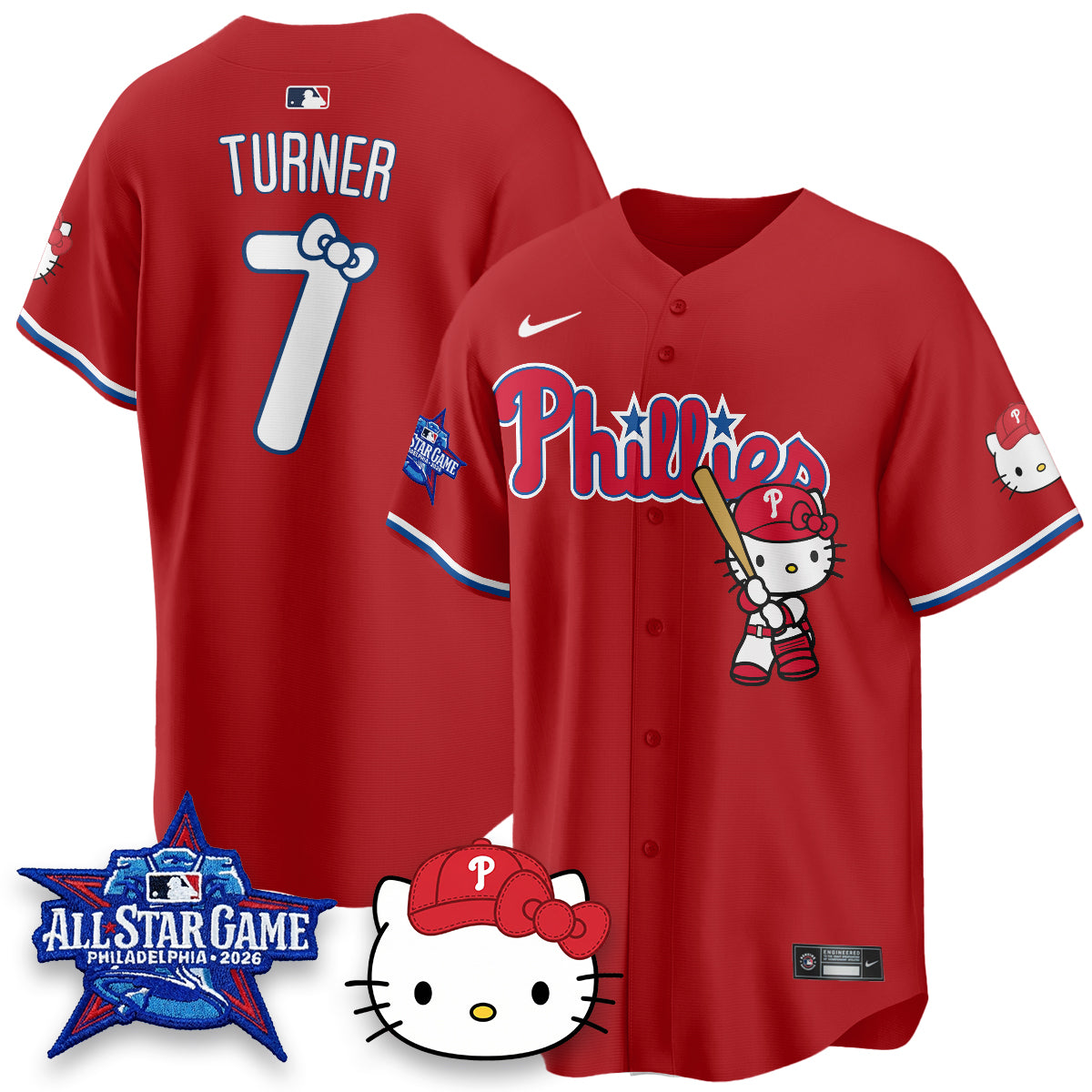 Philadelphia Phillies x Meow Kitty Vapor Limited Jersey V2- Stitched