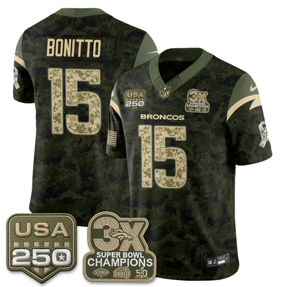Denver Broncos 2026 Salute to Service Edition Vapor Jersey - Stitched