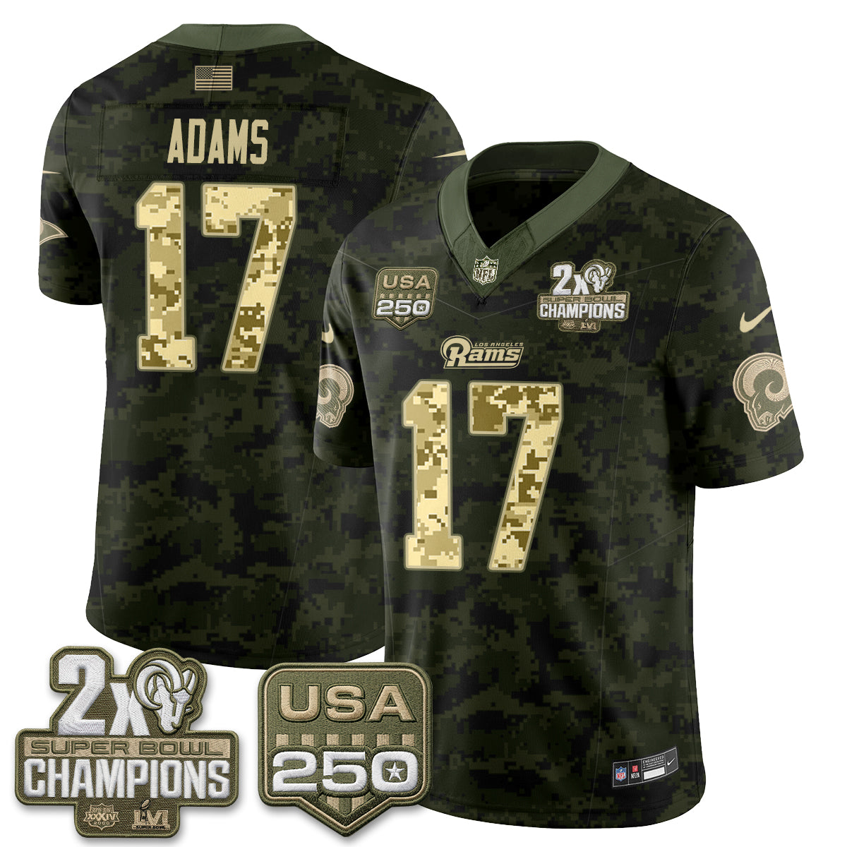 LAR 2026 Salute To Service Vapor Jersey - All Stitched