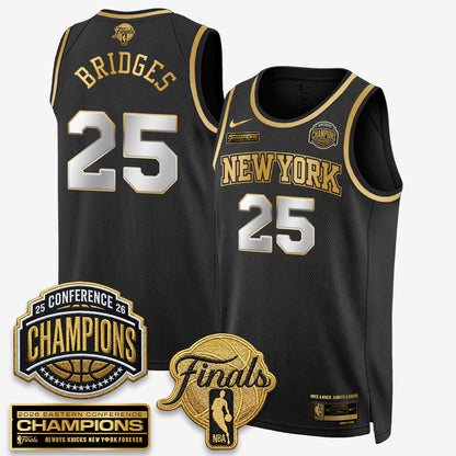NYK 2026 NBA Eastern Conference Champions Black Gold Edition Jersey - Stitched