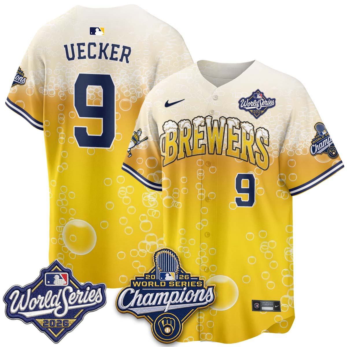 MIL "Pitcher & Pint" 2026 WS Champions Vapor Jersey - Stitched (#32 Tiktok)