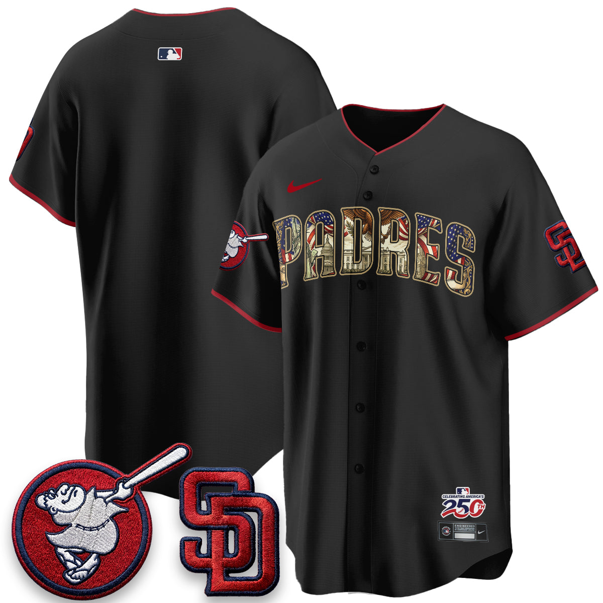 San Diego Padres 2026 Independence Day USA Vapor Limited Jersey - Stitched