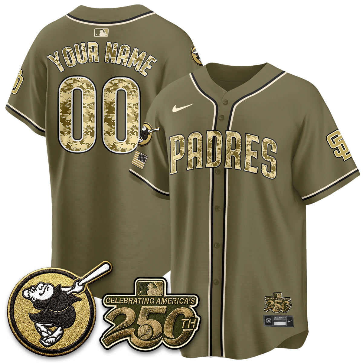 SD 2026 Armed Forces Day Custom Jersey - All Stitched V2
