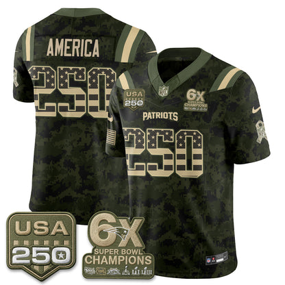 New England Patriots 2026 Salute to Service Edition Vapor Jersey - Stitched