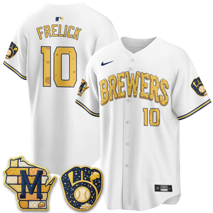 Milwaukee Brewers Cheesehead Edition Vapor Limited Jersey - Stitched