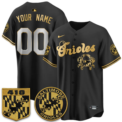 Baltimore Orioles Maryland Flag Vapor Limited Custom Jersey - Stitched