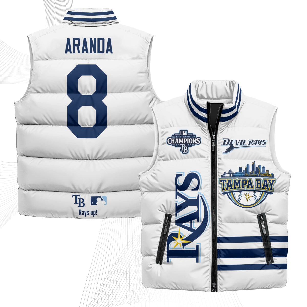 Tampa Bay Rays "Devil Rays" Puffer Vest - Printed
