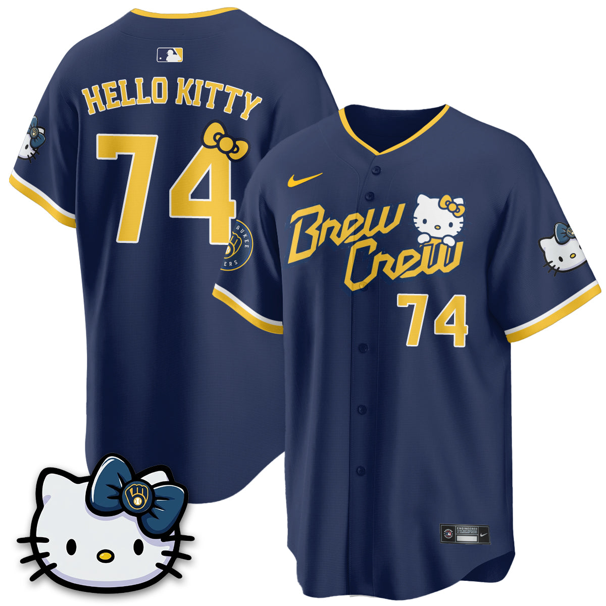 Milwaukee Brewers x Meow KT Vapor Jersey - Stitched N1