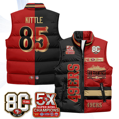 SF Faithful to The Bay Puffer Vest - Printed