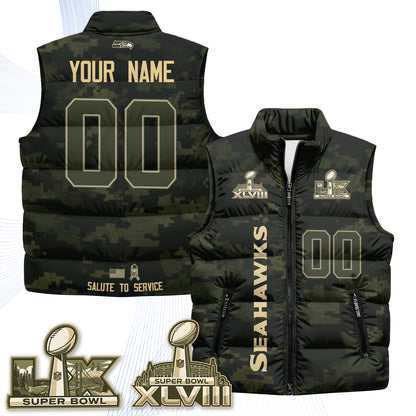 SEA 2026 Salute to Service Custom Puffer Vest - Printed