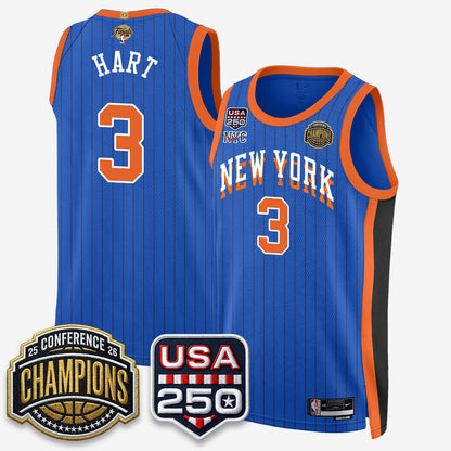 New York Knicks 2026 NBA Eastern Conference Champions City Edition Jersey V2- Stitched