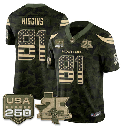 HOU 2026 Salute to Service Edition Vapor Jersey - Stitched