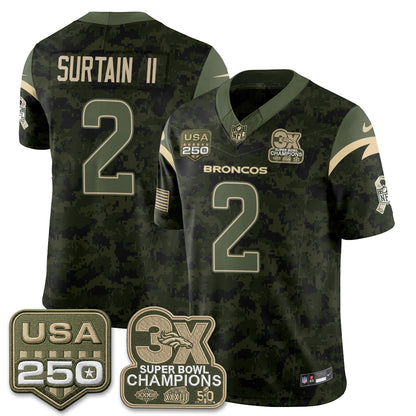 Denver Broncos 2026 Salute to Service Edition Vapor Jersey - Stitched