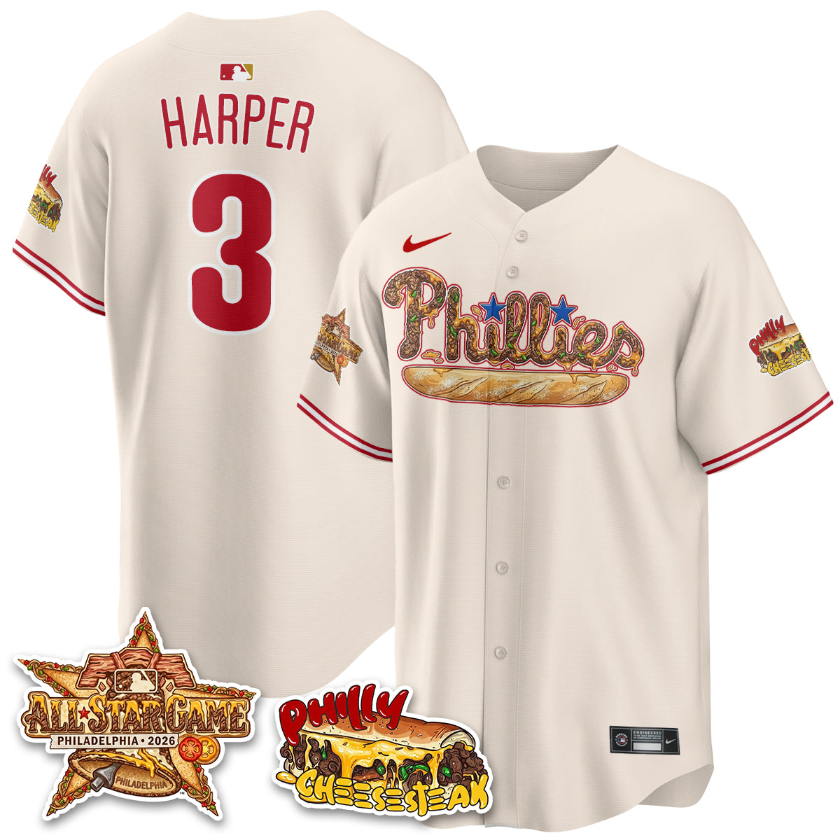 Philadelphia Phillies Cheesesteak Edition Vapor Limited Jersey - Stitched