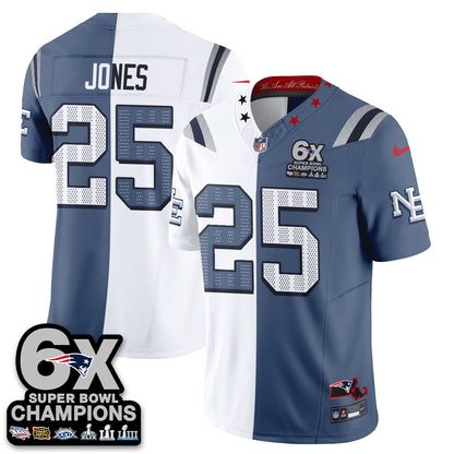 NE 6X Champs Rivalries Split Edition Vapor Jersey - Stitched (V2)