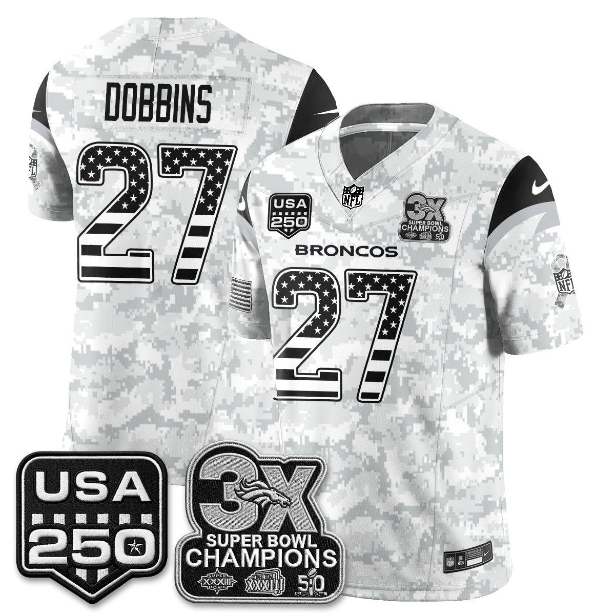 Denver Broncos 2026 Salute to Service Edition Vapor Jersey - Stitched
