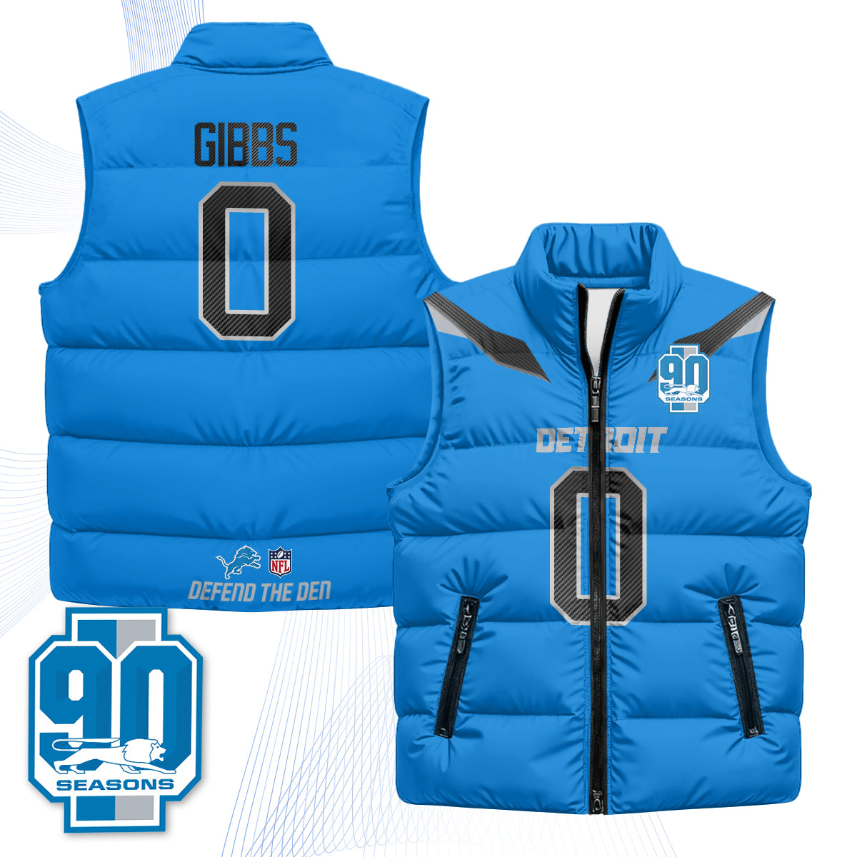 DET 2026 Rivalries Puffer Vest - Printed