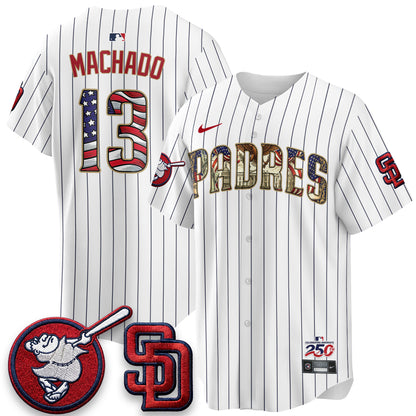 San Diego Padres 2026 Independence Day USA Vapor Limited Jersey - Stitched