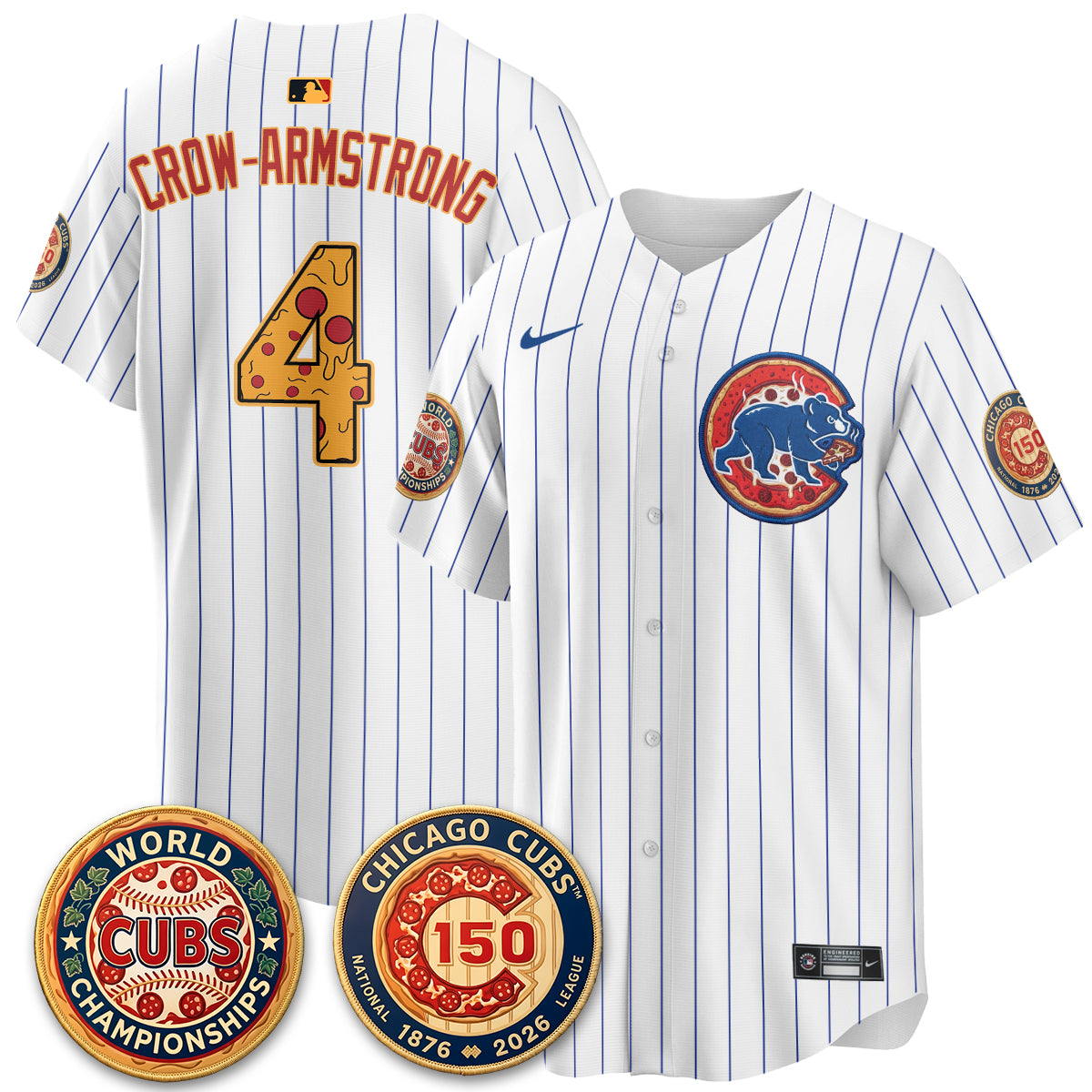 Chicago Cubs Deep Dish Pizza Vapor Limited Jersey - Stitched