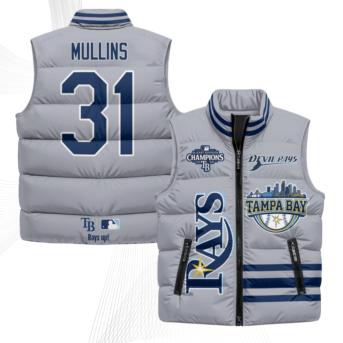 Tampa Bay Rays "Devil Rays" Puffer Vest - Printed
