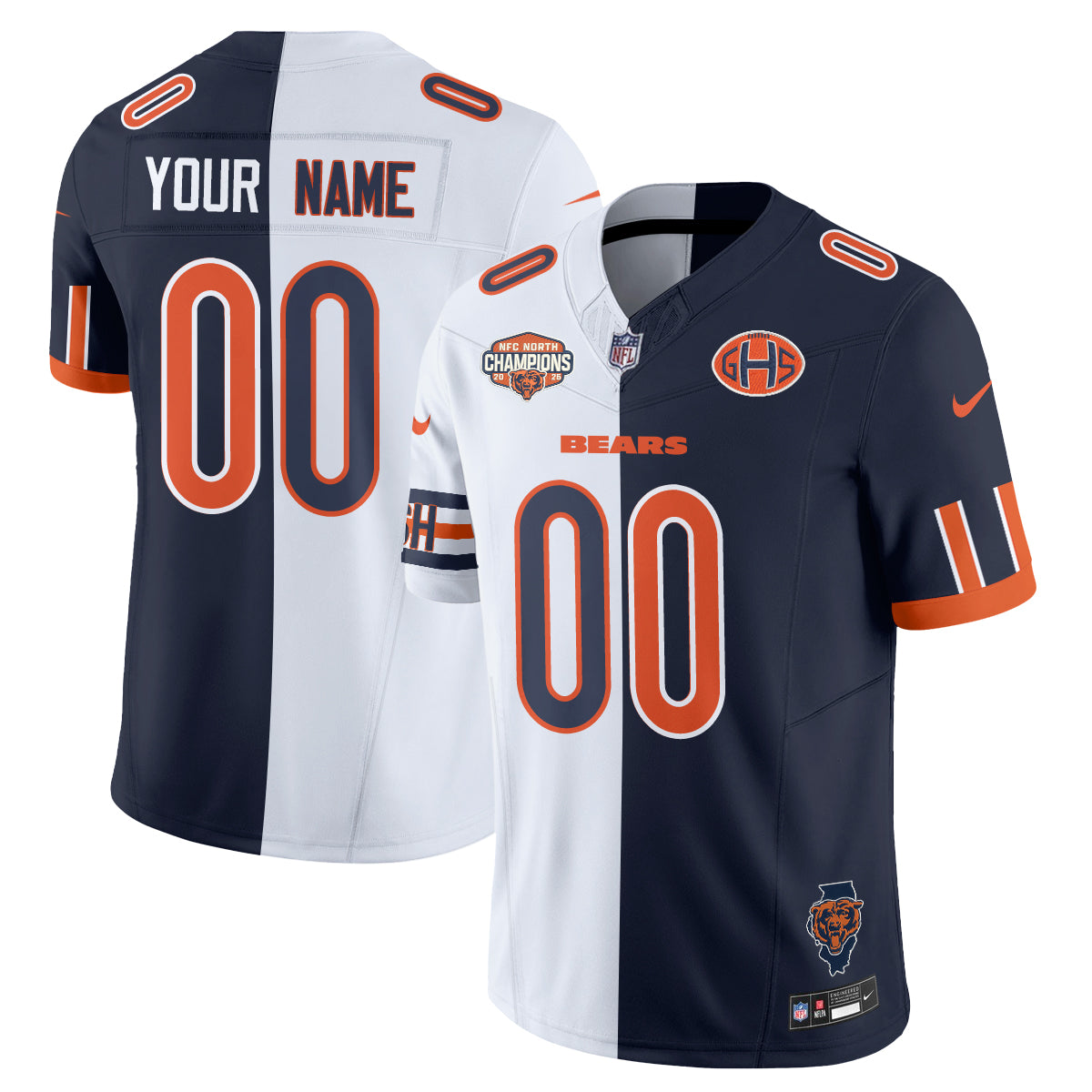 CHI 2026 Split Edition Vapor Custom Jersey - Stitched